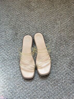a new day Clear Strap Slide Sandals - Nude